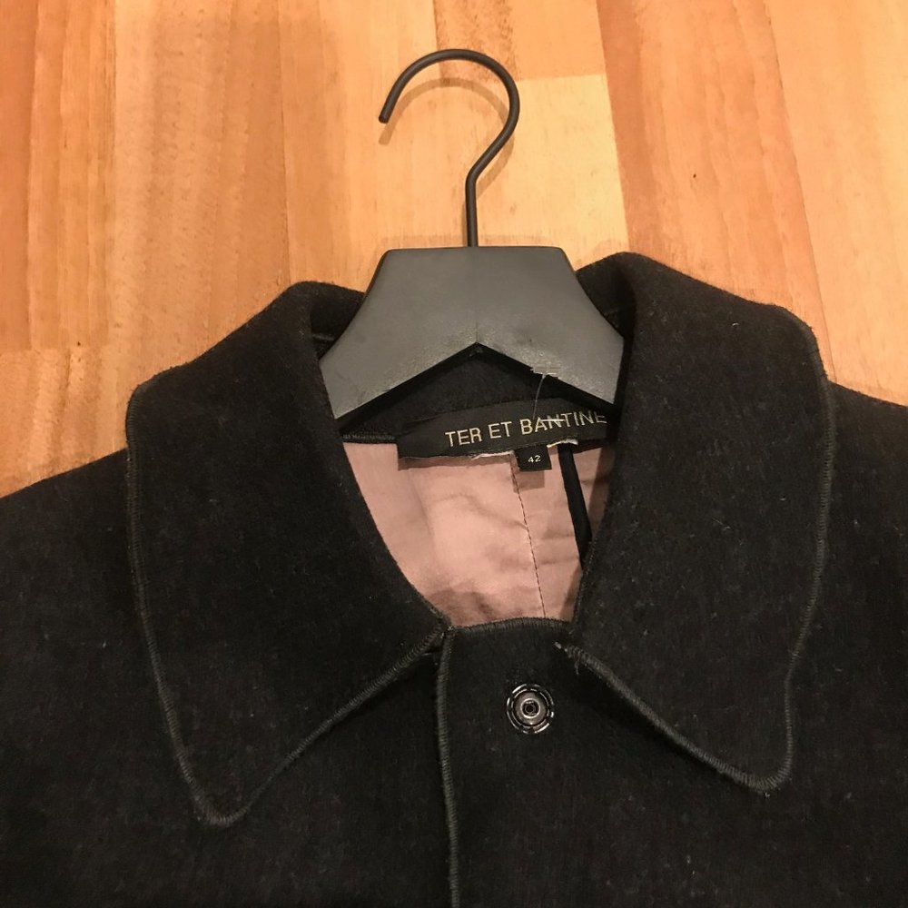 NWOT Teret Bantine Virgin Wool Coat - Picture 4 of 7